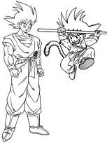 coloriage Sangoku enfant et adulte